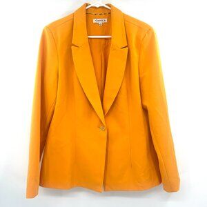 Nanette Lepore Orange One Button Blazer Women's 12